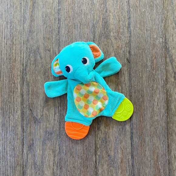 4/$20 Bright Starts Elephant Teething Crinkle Baby Toy - Picture 1 of 5